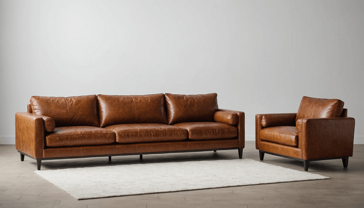 Sedací souprava z anilinové kůže