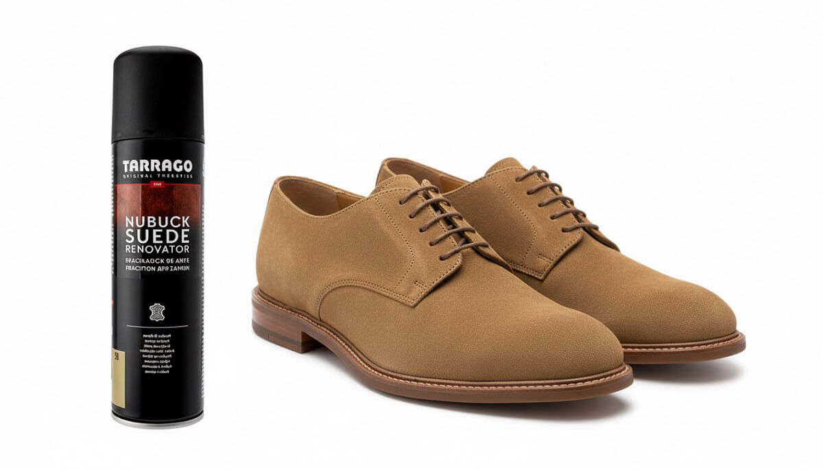Tarrago nubuk renovátor na béžové kožené boty