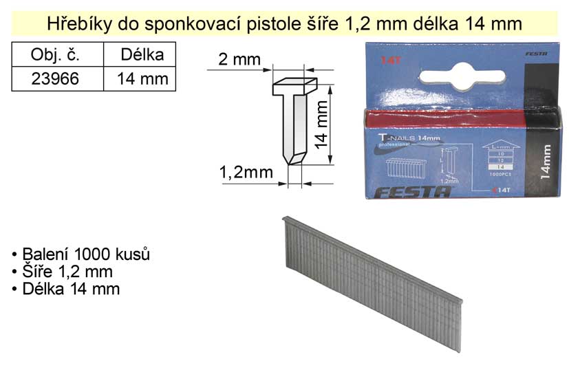Hřebíky do sponkovačky