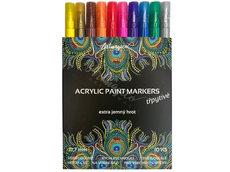 Artmagico akrylový popisovač s Extra jemným hrotem TŘPYTIVÉ