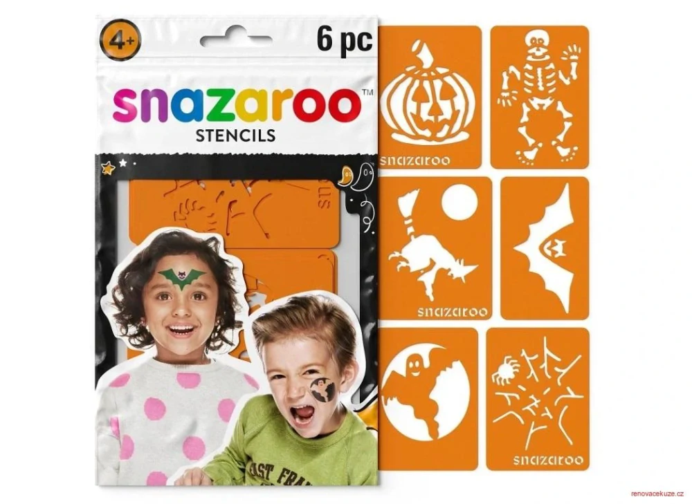 Snazaroo šablony na obličejové barvy 6ks - Halloween