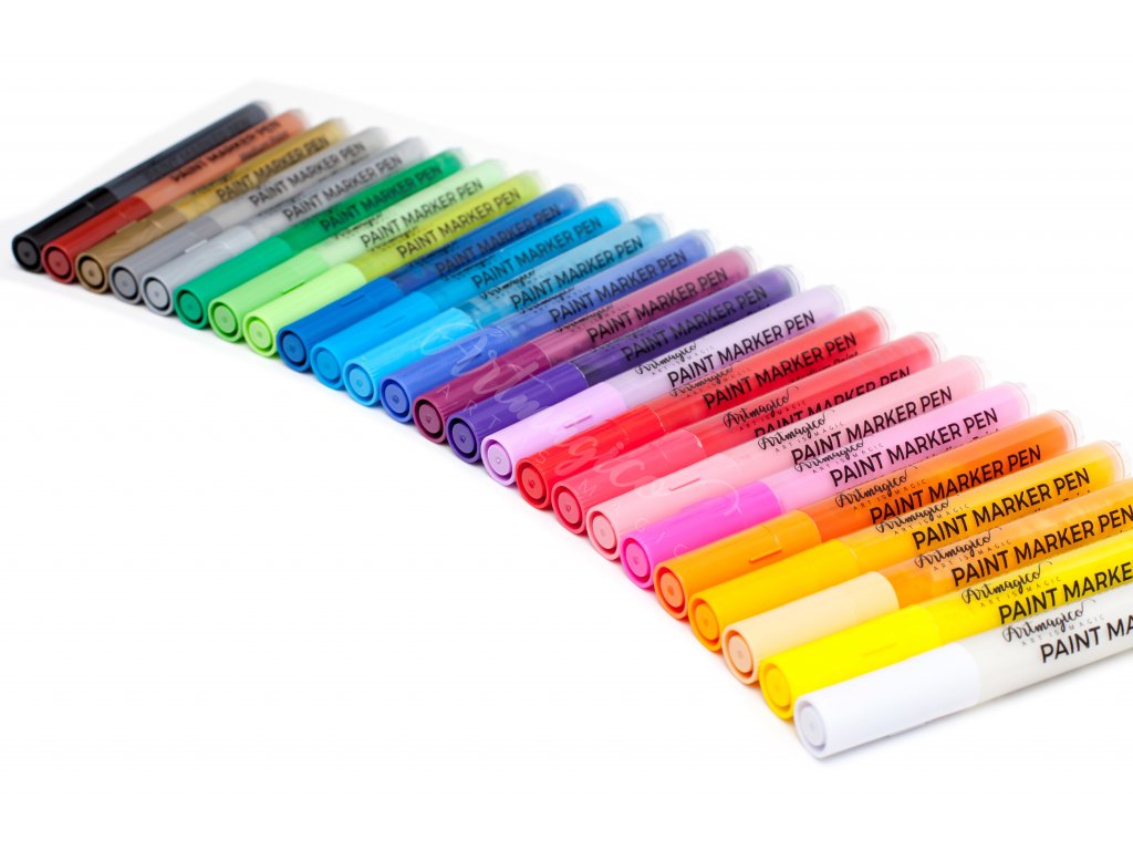 Artmagico akrylový popisovač se středním hrotem (2 mm) 24 ks 