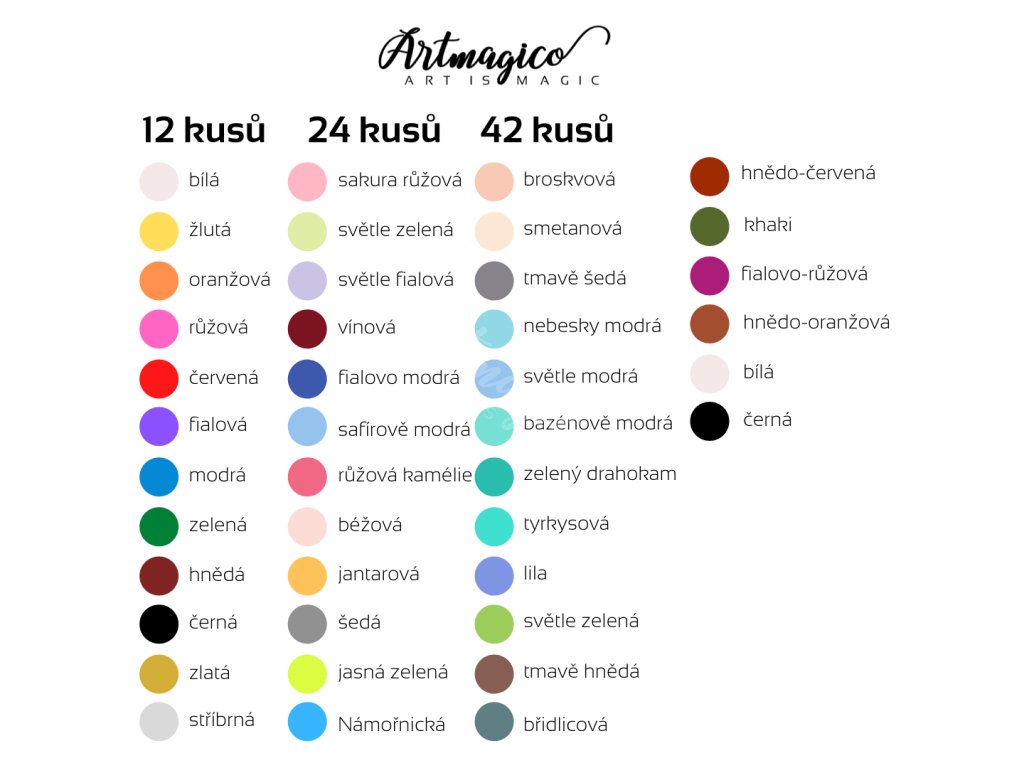 Artmagico akrylový popisovač s jemným hrotem (1 mm) 24 ks