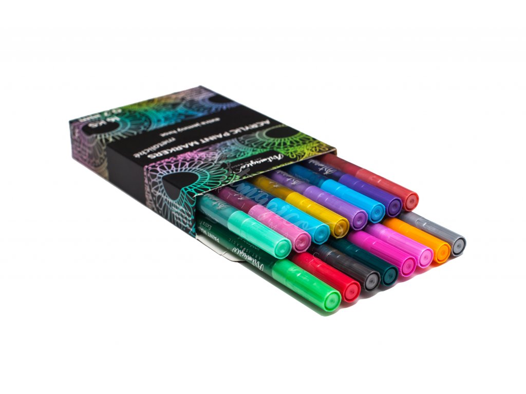 Artmagico akrylový popisovač s Extra jemným hrotem METALICKÉ