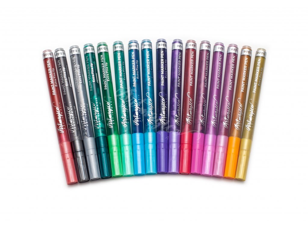 Artmagico akrylový popisovač s Extra jemným hrotem METALICKÉ