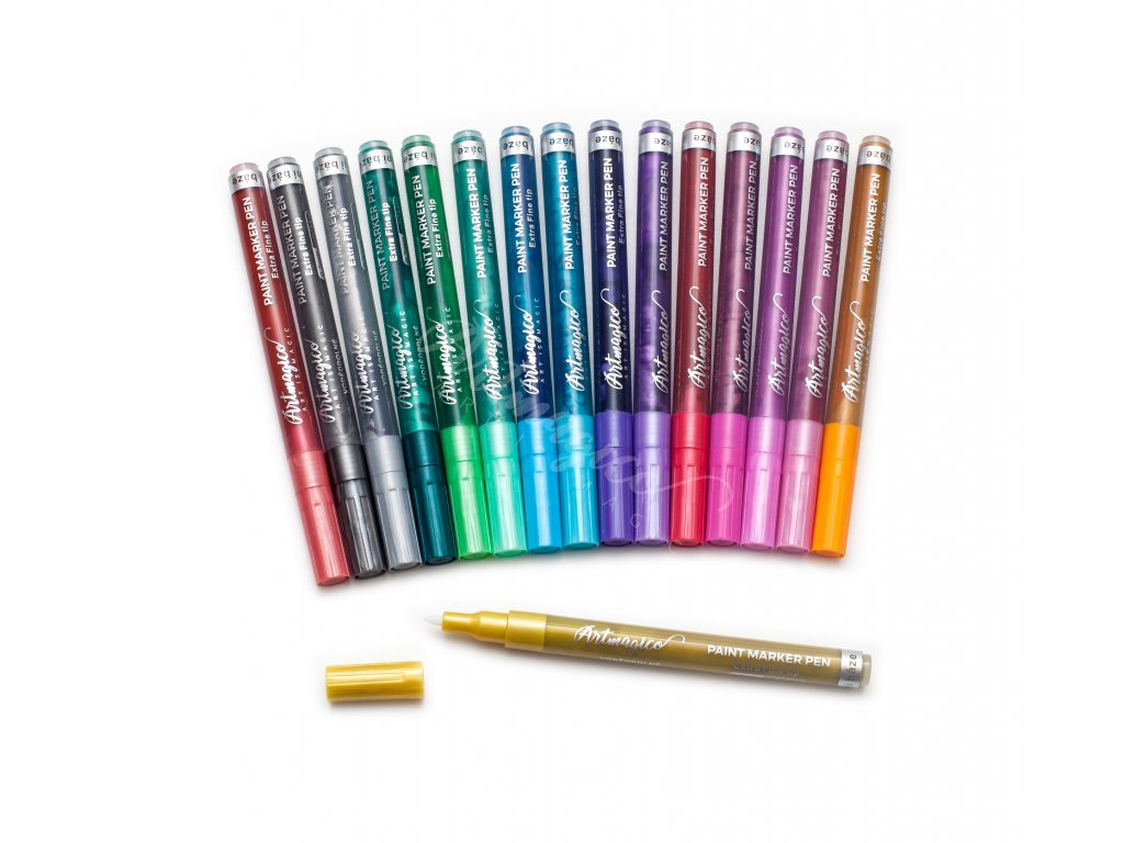 Artmagico akrylový popisovač s Extra jemným hrotem METALICKÉ