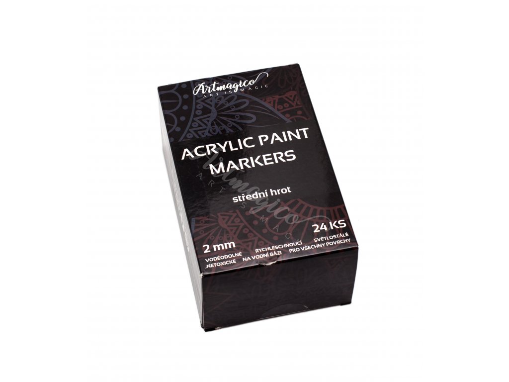 Artmagico akrylový popisovač se středním hrotem (2 mm) 24 ks 