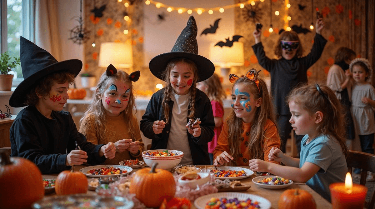 Dětska oslava Halloween s barvami Snazaroo