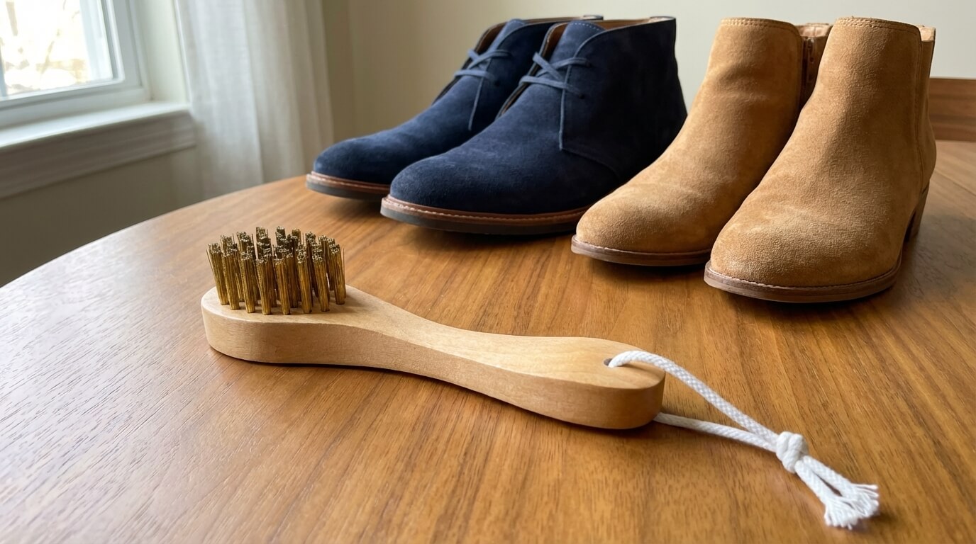 Mosazný kartáček na nubuk a semiš