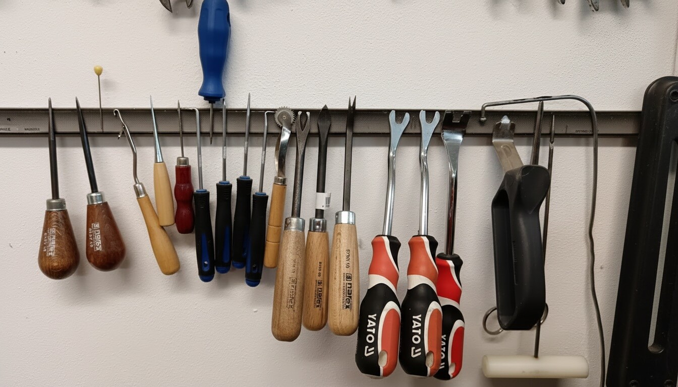 Nářadí v čalounické dílně